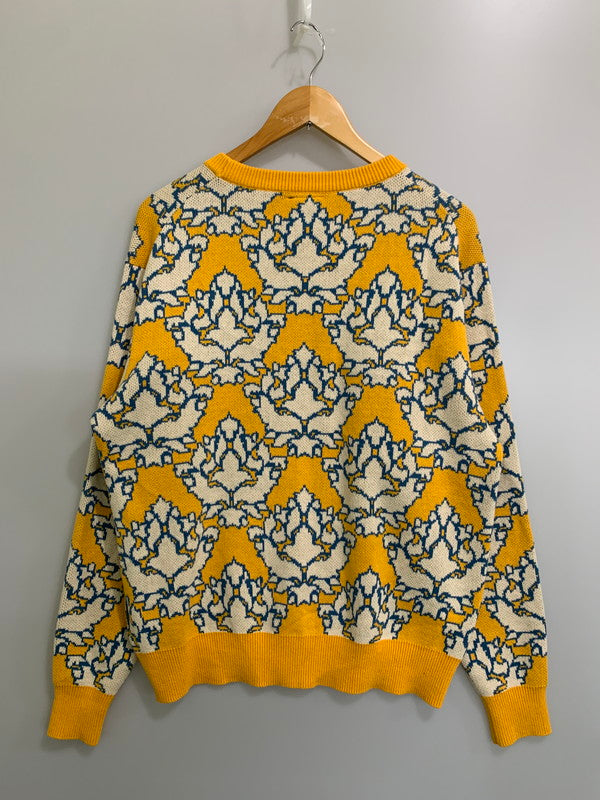 【中古品】【メンズ】 FTC エフティーシー FT0025AMSW11 ALLOVER JACQUARD SWEATER オールオーバー ジャカード ニット セーター 142-260403-KS-10-min サイズ：M カラー：イエロー系 万代Net店
