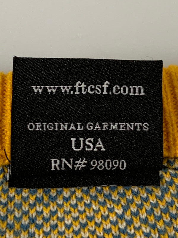 【中古品】【メンズ】 FTC エフティーシー FT0025AMSW11 ALLOVER JACQUARD SWEATER オールオーバー ジャカード ニット セーター 142-260403-KS-10-min サイズ：M カラー：イエロー系 万代Net店