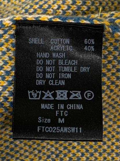 【中古品】【メンズ】 FTC エフティーシー FT0025AMSW11 ALLOVER JACQUARD SWEATER オールオーバー ジャカード ニット セーター 142-260403-KS-10-min サイズ：M カラー：イエロー系 万代Net店
