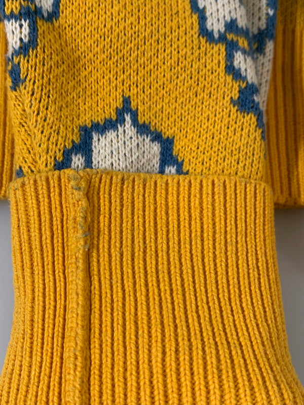 【中古品】【メンズ】 FTC エフティーシー FT0025AMSW11 ALLOVER JACQUARD SWEATER オールオーバー ジャカード ニット セーター 142-260403-KS-10-min サイズ：M カラー：イエロー系 万代Net店