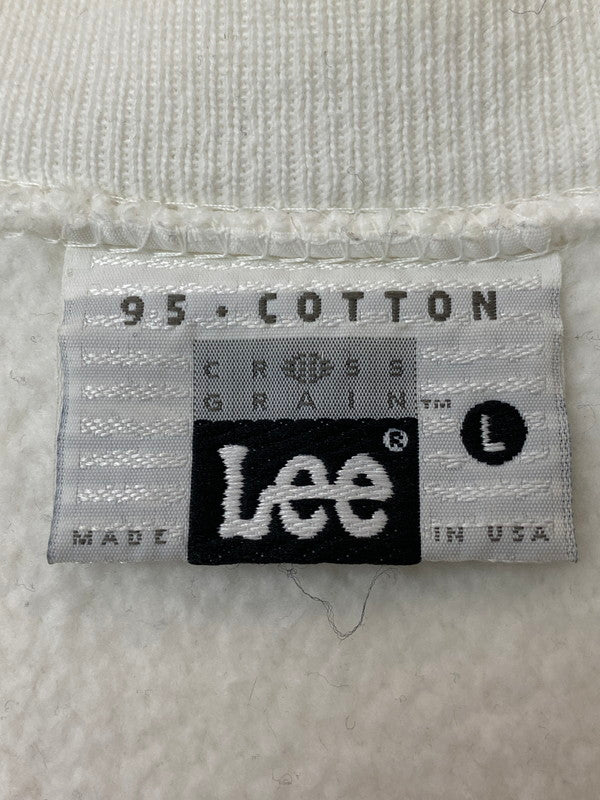 【現状渡し品】【メンズ】 Lee リー 90S CREW SWEAT SHIRT クルースウェットシャツ 146-260408-zi-14-min サイズ：L カラー：ホワイト 万代Net店