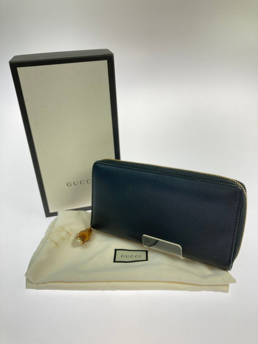 【中古品】【レディース】 GUCCI グッチ ニムフェア バンブー ラウンド長財布 453158 レディース ウォレット ランドファスナー 181-260125-em-08-min カラー：ブラック 万代Net店