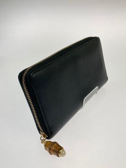【中古品】【レディース】 GUCCI グッチ ニムフェア バンブー ラウンド長財布 453158 レディース ウォレット ランドファスナー 181-260125-em-08-min カラー：ブラック 万代Net店