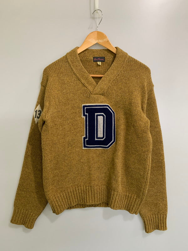 【中古品】【メンズ】 Dry Bones ドライボーンズ LETTERED SWEATER レタード セーター ニット トップス 146-260403-KS-02-min サイズ：M カラー：マスタード 万代Net店