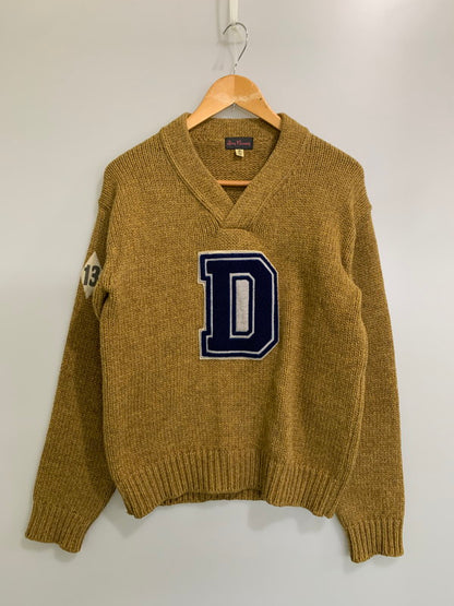 【中古品】【メンズ】 Dry Bones ドライボーンズ LETTERED SWEATER レタード セーター ニット トップス 146-260403-KS-02-min サイズ：M カラー：マスタード 万代Net店