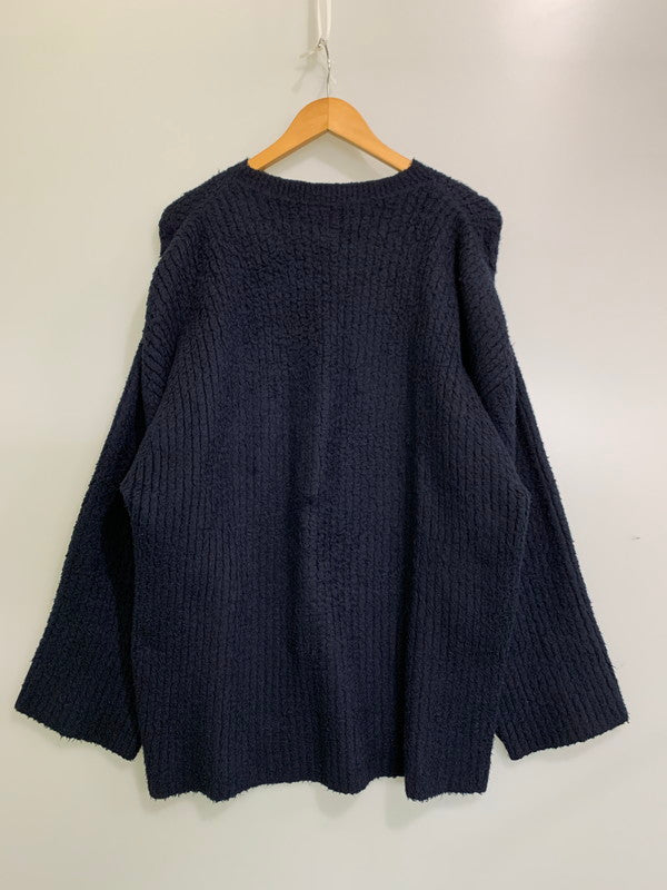 【中古品】【メンズ】 BALENCIAGA バレンシアガ 20AW SCRIBBLE LOGO OVERSIZE SWEATER フロントロゴ クルーネック オーバーサイズ ニットセーター メンズ トップス 141-260116-em-41-min サイズ：XS カラー：ネイビー 万代Net店