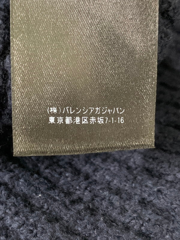 【中古品】【メンズ】 BALENCIAGA バレンシアガ 20AW SCRIBBLE LOGO OVERSIZE SWEATER フロントロゴ クルーネック オーバーサイズ ニットセーター メンズ トップス 141-260116-em-41-min サイズ：XS カラー：ネイビー 万代Net店
