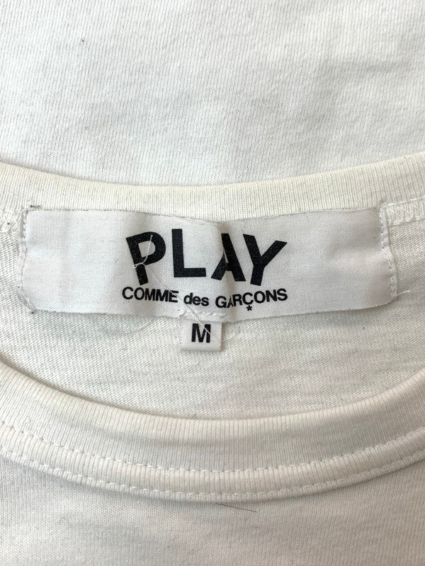 【現状渡し品】【メンズ】 PLAY COMME des GARCONS プレイコムデギャルソン AZ-T118 AD2020 ハートワッペン LS TEE Tシャツ 140-260402-zi-13-min サイズ：M カラー：ホワイト 万代Net店