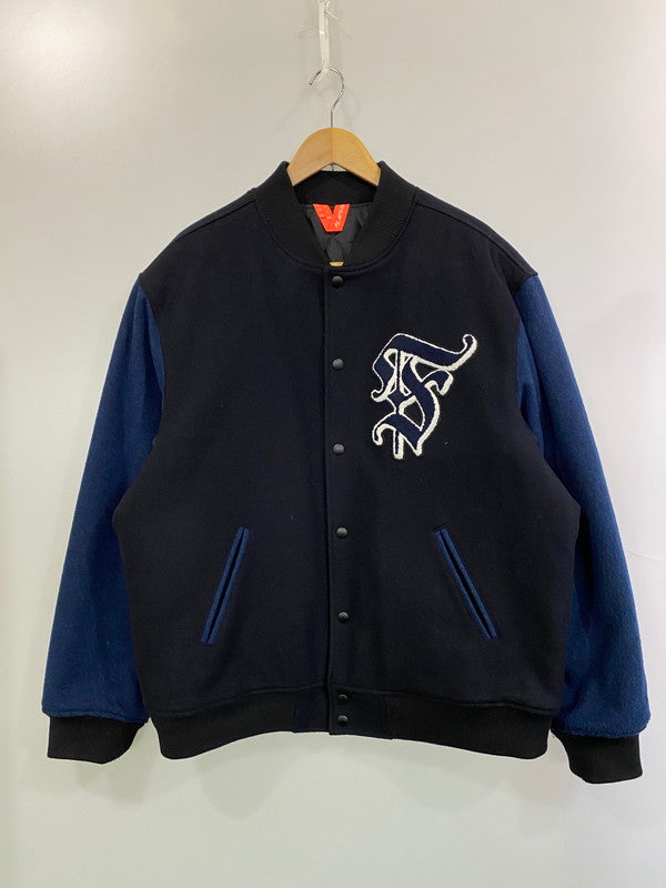 【現状渡し品】【メンズ】 FLATLUX フラットラックス WOOL STADIUM JACKET ウールスタジアムジャケット アウター スタジャン 142-260126-SH-13-min サイズ：XL カラー：ネイビー 万代Net店