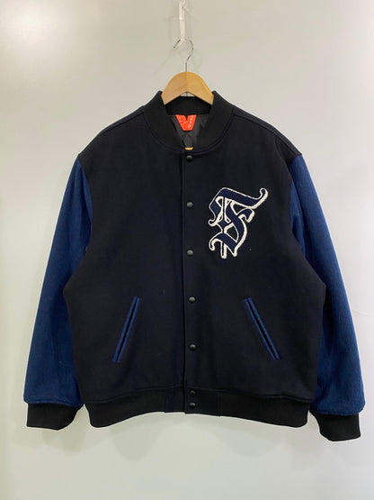 【現状渡し品】【メンズ】 FLATLUX フラットラックス WOOL STADIUM JACKET ウールスタジアムジャケット アウター スタジャン 142-260126-SH-13-min サイズ：XL カラー：ネイビー 万代Net店