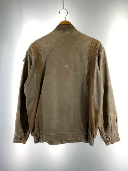【中古品】【メンズ】 CHRISTIAN AUJARD クリスチャンオジャール 2TONE LEATHER JACKET レザージャケット アウター 146-260120-AS-26-min サイズ：M カラー：ベージュ系 万代Net店