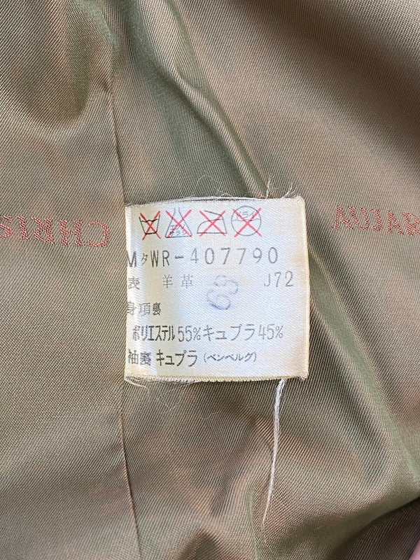 【中古品】【メンズ】 CHRISTIAN AUJARD クリスチャンオジャール 2TONE LEATHER JACKET レザージャケット アウター 146-260120-AS-26-min サイズ：M カラー：ベージュ系 万代Net店
