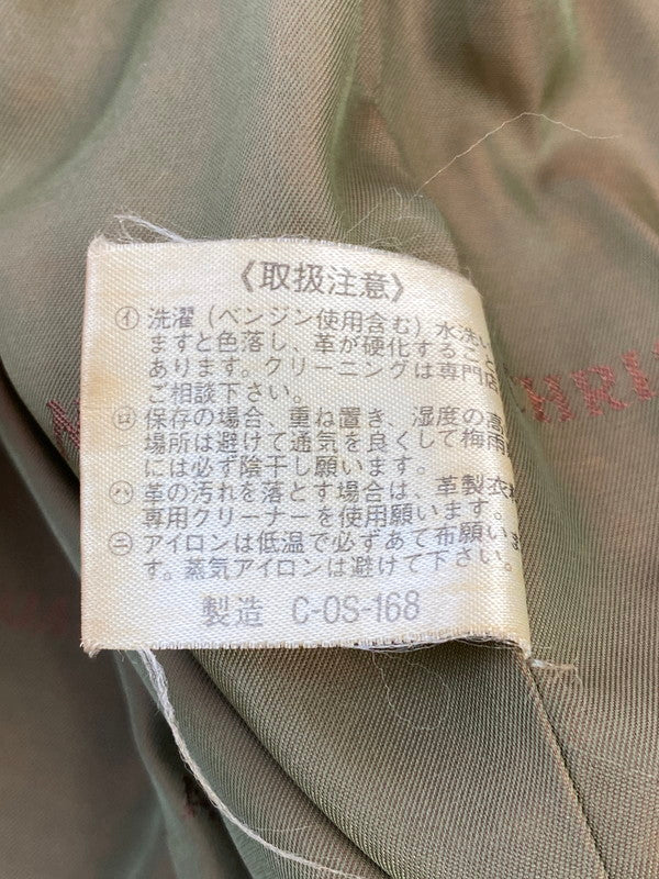 【中古品】【メンズ】 CHRISTIAN AUJARD クリスチャンオジャール 2TONE LEATHER JACKET レザージャケット アウター 146-260120-AS-26-min サイズ：M カラー：ベージュ系 万代Net店