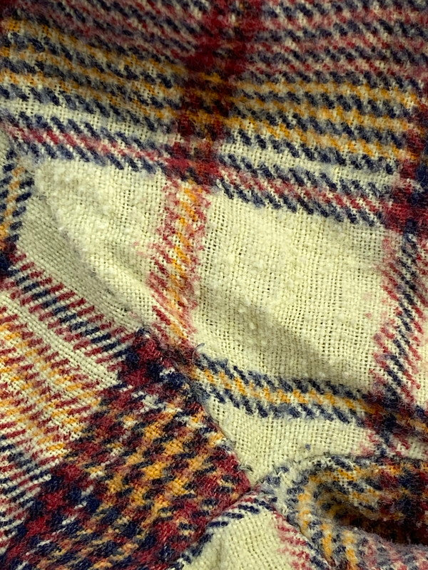 【現状渡し品】【メンズ】 SEARS シアーズ 70~80S PERMA-PREST CHECK FLANNEL SHIRT RED チェックフランネルシャツ ロングスリーブ 146-260117-AS-12-min サイズ：L カラー：マルチカラー 万代Net店