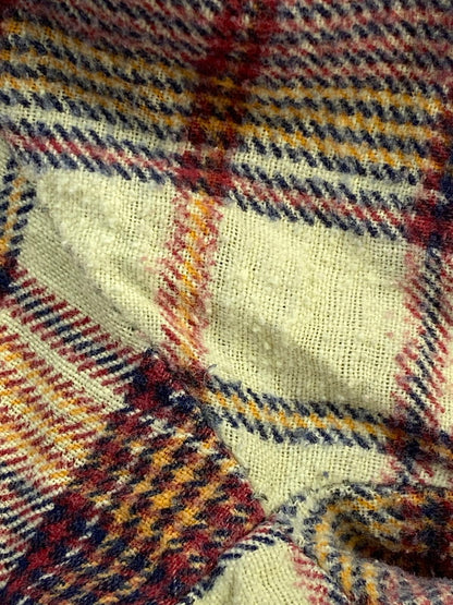 【現状渡し品】【メンズ】 SEARS シアーズ 70~80S PERMA-PREST CHECK FLANNEL SHIRT RED チェックフランネルシャツ ロングスリーブ 146-260117-AS-12-min サイズ：L カラー：マルチカラー 万代Net店