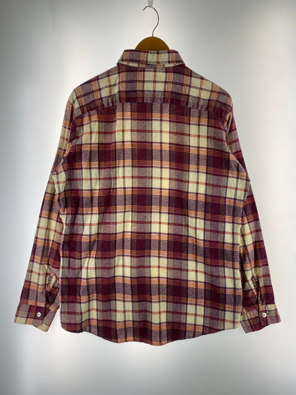 【現状渡し品】【メンズ】 SEARS シアーズ 70~80S PERMA-PREST CHECK FLANNEL SHIRT RED チェックフランネルシャツ ロングスリーブ 146-260117-AS-12-min サイズ：L カラー：マルチカラー 万代Net店
