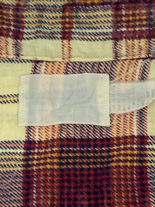 【現状渡し品】【メンズ】 SEARS シアーズ 70~80S PERMA-PREST CHECK FLANNEL SHIRT RED チェックフランネルシャツ ロングスリーブ 146-260117-AS-12-min サイズ：L カラー：マルチカラー 万代Net店