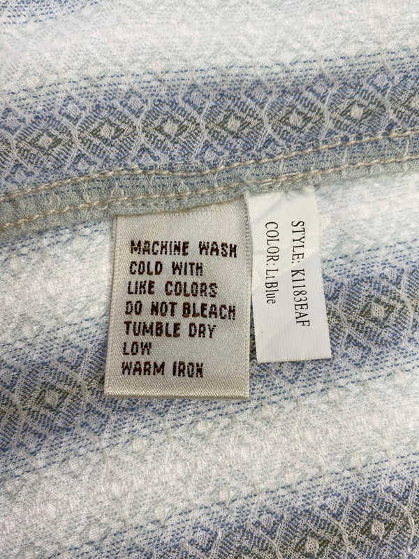 【中古品】【メンズ】 RYAN ライアン SILK WESTERN SHIRT シルク ウェスタン ロングスリーブ シャツ 146-260117-AS-10-min サイズ：M カラー：ブルー系 万代Net店