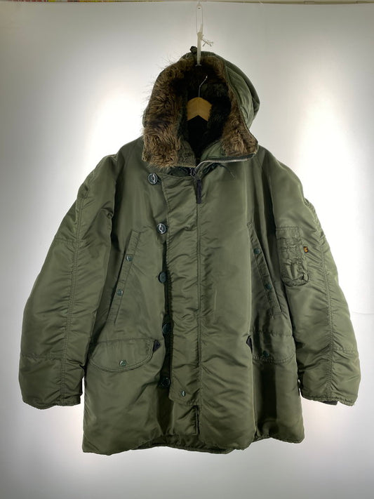 【中古品】【メンズ】 ALPHA INDUSTRIES アルファ インダストリーズ FLIGHT JACKET MIL-J-6279 N-3B フライトジャケット メンズ アウター 145-260421-KS-03-min サイズ：L カラー：グリーン系 万代Net店