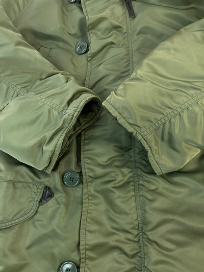 【中古品】【メンズ】 ALPHA INDUSTRIES アルファ インダストリーズ FLIGHT JACKET MIL-J-6279 N-3B フライトジャケット メンズ アウター 145-260421-KS-03-min サイズ：L カラー：グリーン系 万代Net店