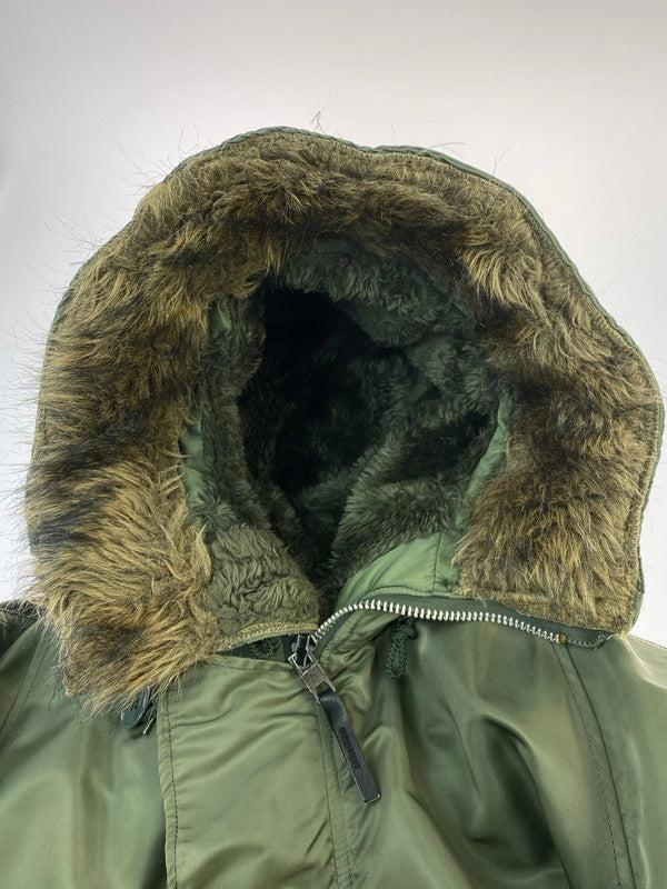 【中古品】【メンズ】 ALPHA INDUSTRIES アルファ インダストリーズ FLIGHT JACKET MIL-J-6279 N-3B フライトジャケット メンズ アウター 145-260421-KS-03-min サイズ：L カラー：グリーン系 万代Net店