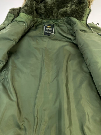【中古品】【メンズ】 ALPHA INDUSTRIES アルファ インダストリーズ FLIGHT JACKET MIL-J-6279 N-3B フライトジャケット メンズ アウター 145-260421-KS-03-min サイズ：L カラー：グリーン系 万代Net店