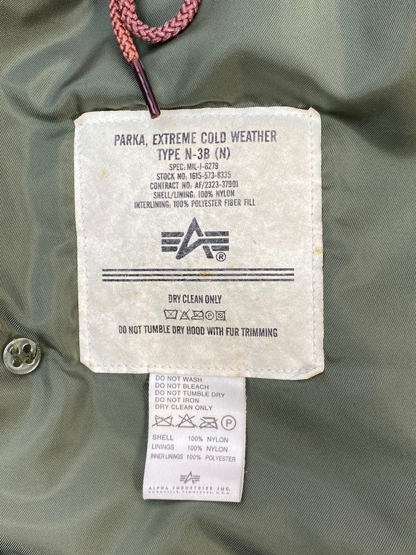 【中古品】【メンズ】 ALPHA INDUSTRIES アルファ インダストリーズ FLIGHT JACKET MIL-J-6279 N-3B フライトジャケット メンズ アウター 145-260421-KS-03-min サイズ：L カラー：グリーン系 万代Net店