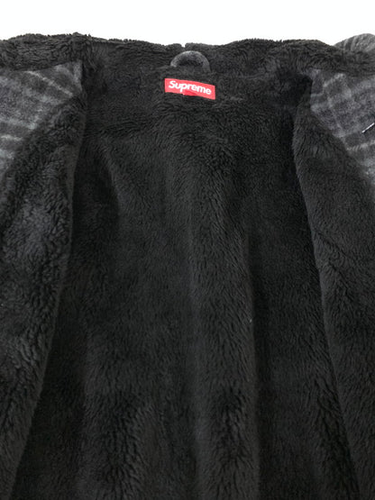 【中古品】【メンズ】 Supreme シュプリーム 23AW PLAID WOOL HOODED WORK JACKET ウール フーデット ワークジャケット アウター 149-260117-AS-21-min サイズ：M カラー：ブラック/グレー 万代Net店