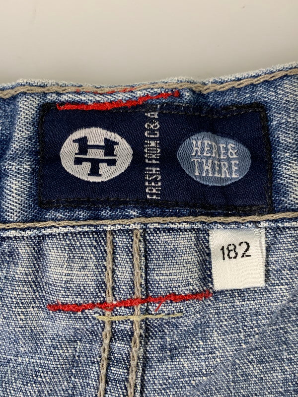 【中古品】【メンズ】 HERE&THERE ヒアアンドゼア PAINTER DENIM PANTS ペインターデニムパンツ ボトムス ジーンズ 157-260404-kk-21-min サイズ：表記なし 下記参照 カラー：ライトインディゴ 万代Net店