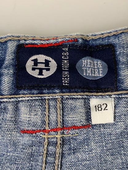【中古品】【メンズ】 HERE&THERE ヒアアンドゼア PAINTER DENIM PANTS ペインターデニムパンツ ボトムス ジーンズ 157-260404-kk-21-min サイズ：表記なし 下記参照 カラー：ライトインディゴ 万代Net店
