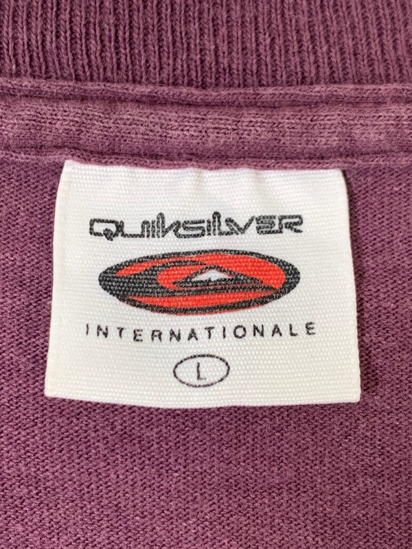 【中古品】【メンズ】 QUICK SILVER クイックシルバー LS CIRCLE LOGO TEE ロングスリーブ サークルロゴティー シャツ トップス 146-260409-SH-40-min サイズ：L カラー：ボルドー 万代Net店