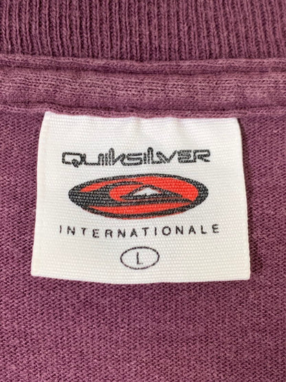 【中古品】【メンズ】 QUICK SILVER クイックシルバー LS CIRCLE LOGO TEE ロングスリーブ サークルロゴティー シャツ トップス 146-260409-SH-40-min サイズ：L カラー：ボルドー 万代Net店