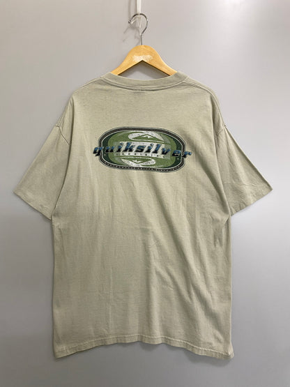 【中古品】【メンズ】 QUICK SILVER クイックシルバー S/S LOGO TEE ショートスリーブ ロゴTシャツ 半袖Tシャツ メンズ トップス 146-260720-em-30-min サイズ：Ｌ カラー：ライトグリーンベージュ 万代Net店