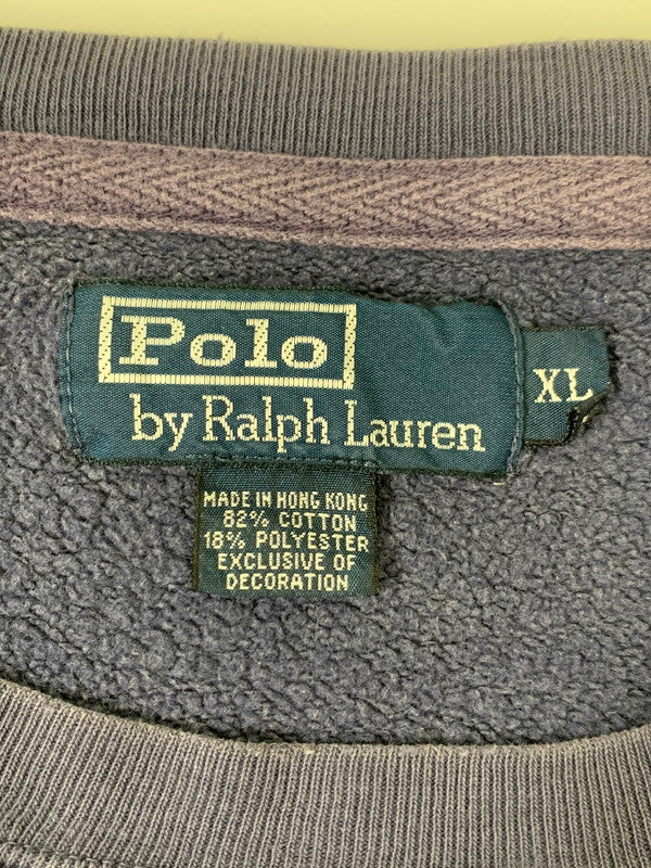 【現状渡し品】【メンズ】 Polo by Ralph Lauren ポロバイラルフローレン 90's POLO LETTERED L/S SWEAT SHIRT 90年代 ポロ レタード ロングスリーブ スウェットシャツ トップス トレーナー 146-260126-kk-46-min サイズ：XL カラー：パープル 万代Net店