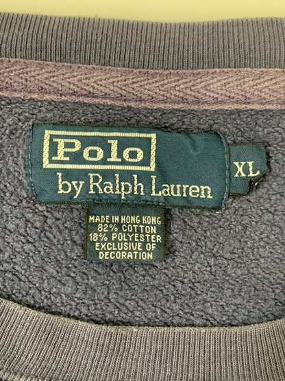 【現状渡し品】【メンズ】 Polo by Ralph Lauren ポロバイラルフローレン 90's POLO LETTERED L/S SWEAT SHIRT 90年代 ポロ レタード ロングスリーブ スウェットシャツ トップス トレーナー 146-260126-kk-46-min サイズ：XL カラー：パープル 万代Net店
