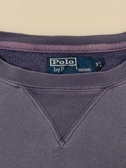 【現状渡し品】【メンズ】 Polo by Ralph Lauren ポロバイラルフローレン 90's POLO LETTERED L/S SWEAT SHIRT 90年代 ポロ レタード ロングスリーブ スウェットシャツ トップス トレーナー 146-260126-kk-46-min サイズ：XL カラー：パープル 万代Net店