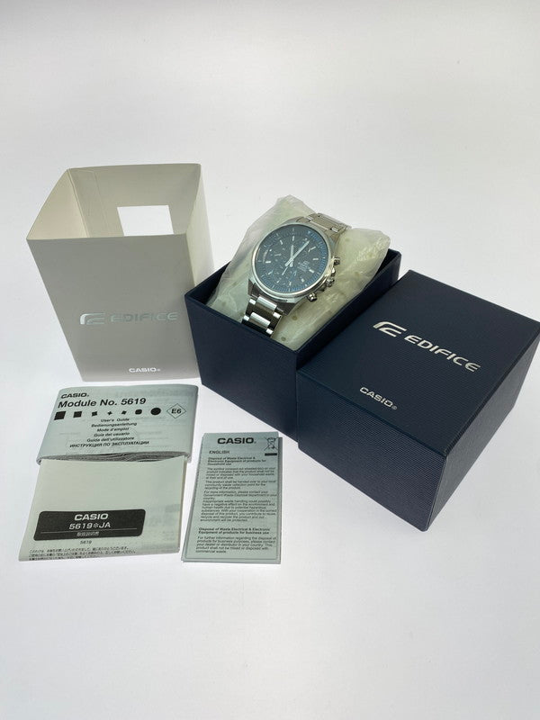【中古美品】【メンズ】 CASIO カシオ EDIFICE エディフィス アナログ 腕時計 EFR-S572 時計 197-260130-jt-20-min カラー：シルバー 万代Net店