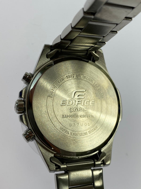 【中古美品】【メンズ】 CASIO カシオ EDIFICE エディフィス アナログ 腕時計 EFR-S572 時計 197-260130-jt-20-min カラー：シルバー 万代Net店