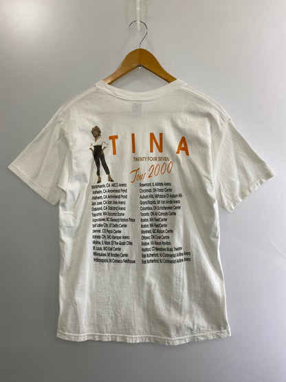 【現状渡し品】【メンズ】 TINA TURNER ティナ・ターナー TWENTY FOUR SEVEN TOUR 2000 TEE Tシャツ トップス 146-260307-zi-04-min サイズ：L カラー：ホワイト 万代Net店