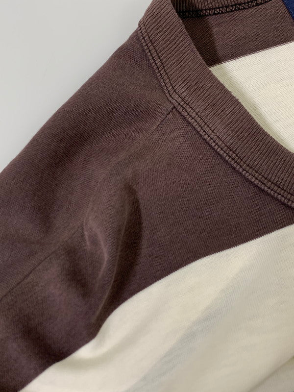 【中古品】【メンズ】 STUSSY ステューシー 90’s BORDER POCKET LS TEE 90年代 ボーダーポケット ロングスリーブティーシャツ トップス 142-260409-SH-45-min サイズ：XL カラー：ダークブラウン/ホワイト 万代Net店