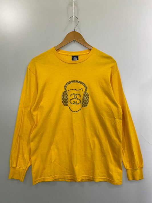 【中古品】【メンズ】 STUSSY ステューシー STUSSY ステューシー 90S MONOGRAM HEADPHONE LS TEE 長袖 Tシャツ トップス 142-260125-zi-15-min サイズ：M カラー：イエロー 万代Net店