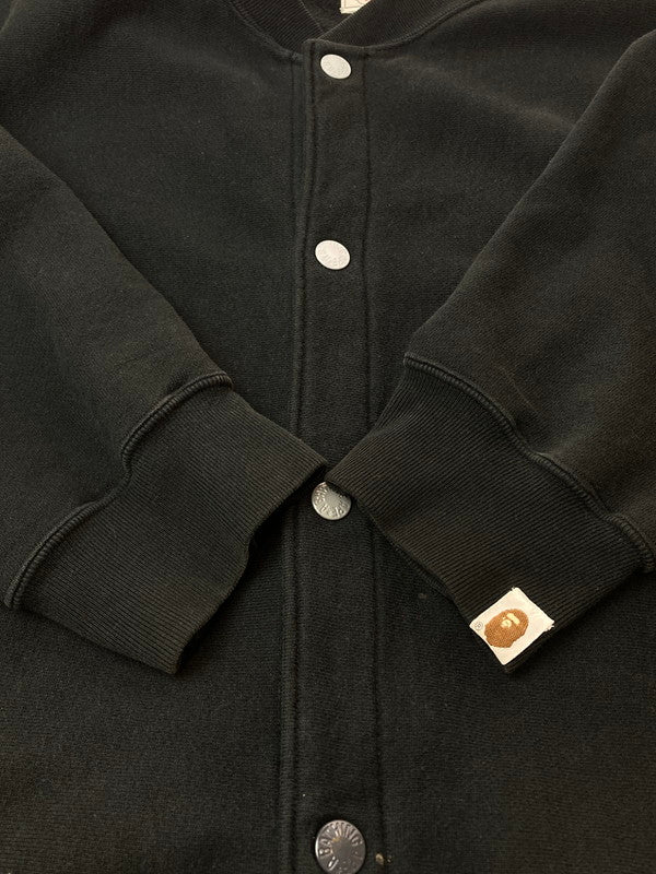 【中古品】【メンズ】 A BATHING APE アベイシングエイプ CONQUISTA 2001 SWEAT CARDIGAN コンキスタ 2001 スウェットカーディガン トップス 142-260327-SH-10-min サイズ：L カラー：ブラック 万代Net店