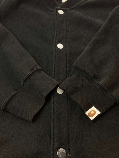 【中古品】【メンズ】 A BATHING APE アベイシングエイプ CONQUISTA 2001 SWEAT CARDIGAN コンキスタ 2001 スウェットカーディガン トップス 142-260327-SH-10-min サイズ：L カラー：ブラック 万代Net店