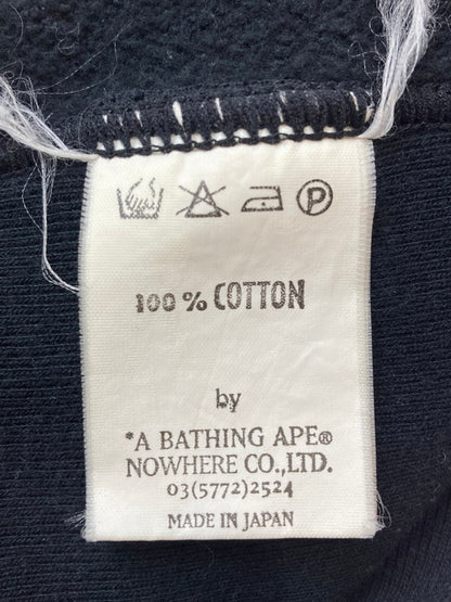 【中古品】【メンズ】 A BATHING APE アベイシングエイプ CONQUISTA 2001 SWEAT CARDIGAN コンキスタ 2001 スウェットカーディガン トップス 142-260327-SH-10-min サイズ：L カラー：ブラック 万代Net店