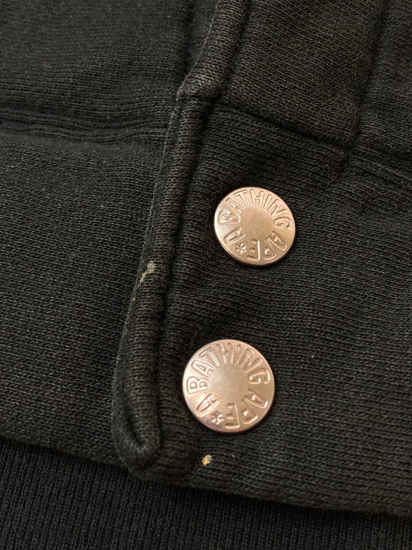 【中古品】【メンズ】 A BATHING APE アベイシングエイプ CONQUISTA 2001 SWEAT CARDIGAN コンキスタ 2001 スウェットカーディガン トップス 142-260327-SH-10-min サイズ：L カラー：ブラック 万代Net店