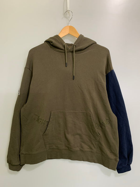 【中古品】【メンズ】 TIGHTBOOTH タイトブース KILLER BONG CYBORG HOODIE プルオーバーパーカー 142-260117-AS-25-min サイズ：L カラー：オリーブ/ネイビー 万代Net店