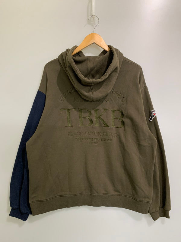 【中古品】【メンズ】 TIGHTBOOTH タイトブース KILLER BONG CYBORG HOODIE プルオーバーパーカー 142-260117-AS-25-min サイズ：L カラー：オリーブ/ネイビー 万代Net店