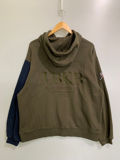 【中古品】【メンズ】 TIGHTBOOTH タイトブース KILLER BONG CYBORG HOODIE プルオーバーパーカー 142-260117-AS-25-min サイズ：L カラー：オリーブ/ネイビー 万代Net店