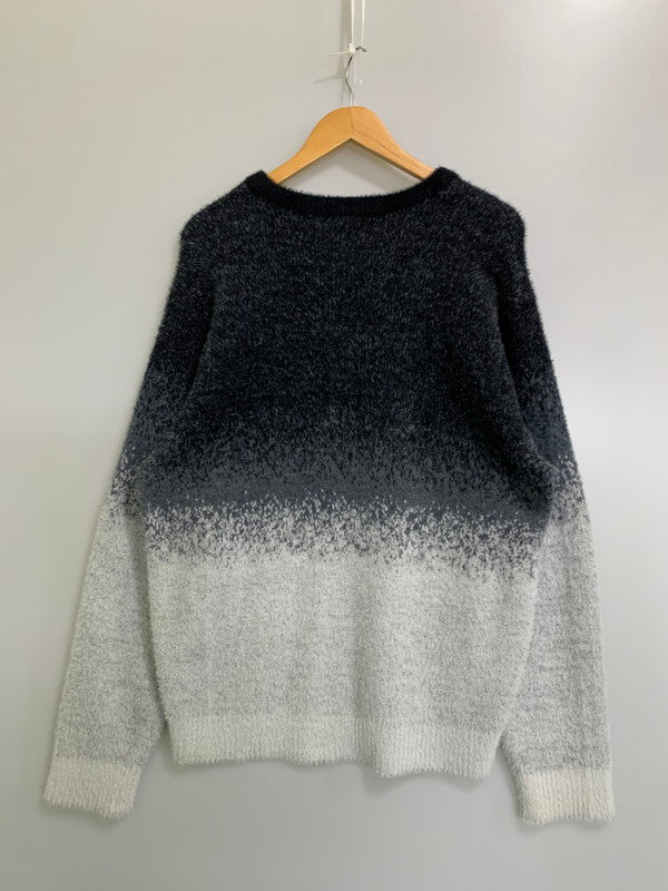 【中古品】【メンズ】 HUF ハフ 24AW HORIZON SHAGGY CREWNECK SWEATER KN00521 ホライゾンシャギークルーネックセーター トップス ニット 142-260404-kk-15-min サイズ：L カラー：グレー 万代Net店