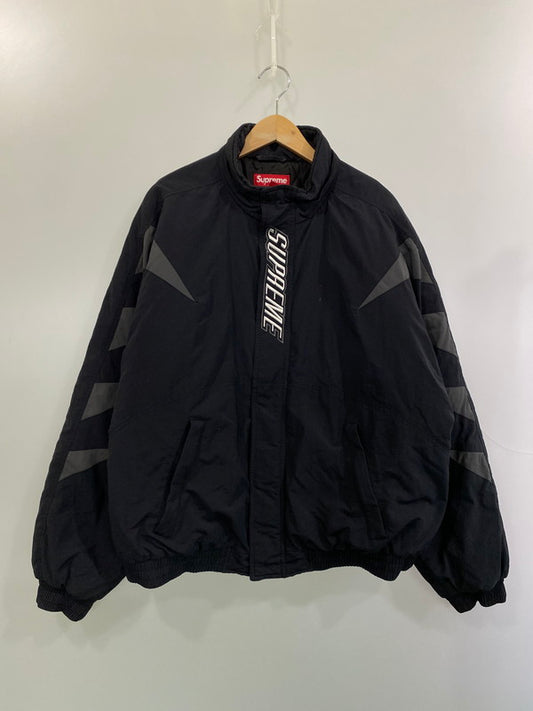 【中古品】【メンズ】 Supreme シュプリーム 23AW WILDCAT SIDELINE PUFFER JACKET ワイルドキャット サイドライン パファー ジャケット 149-260125-zi-06-min サイズ：L カラー：ブラック 万代Net店